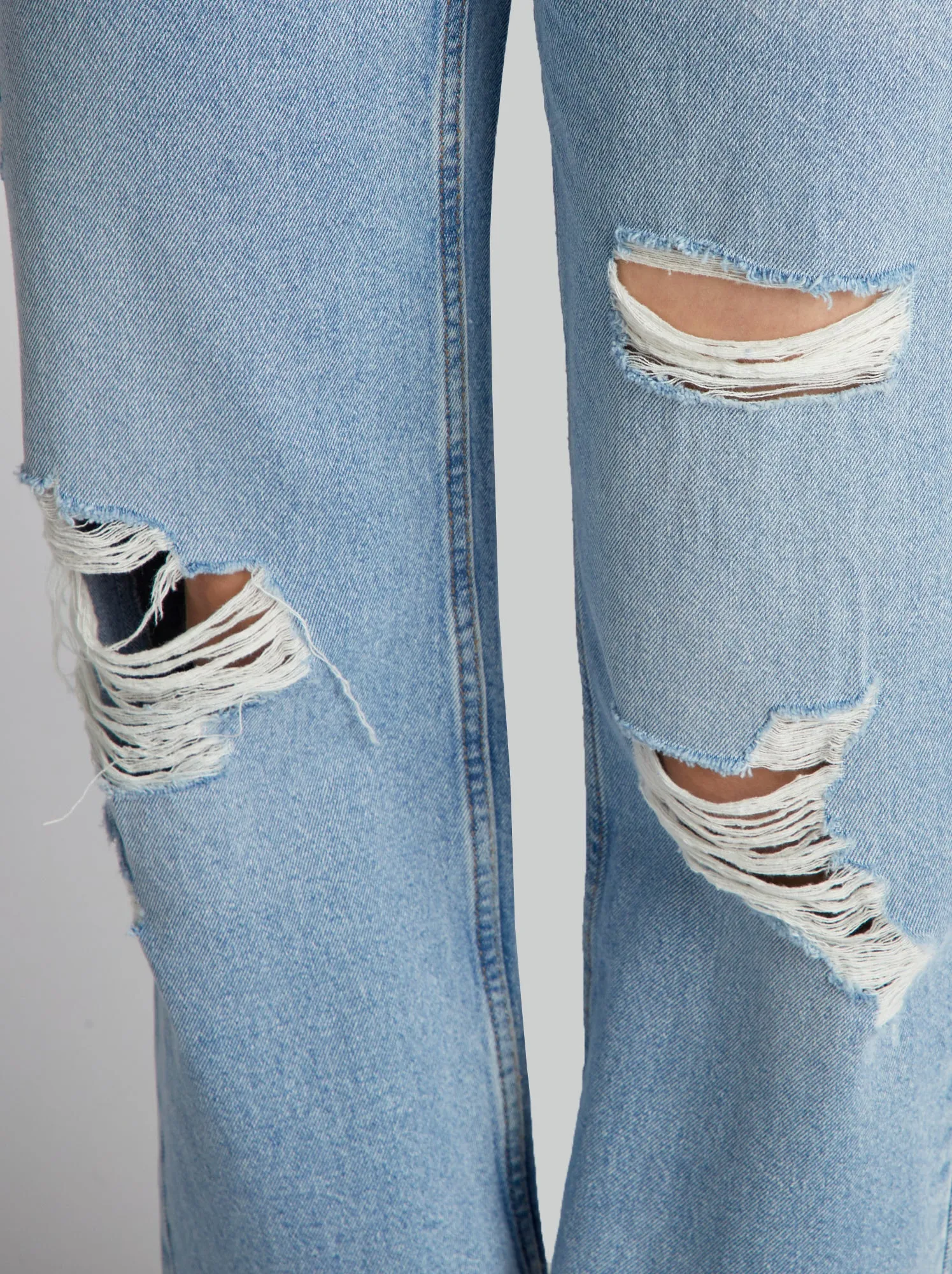 Jeans a palloncino con abrasioni - BLU