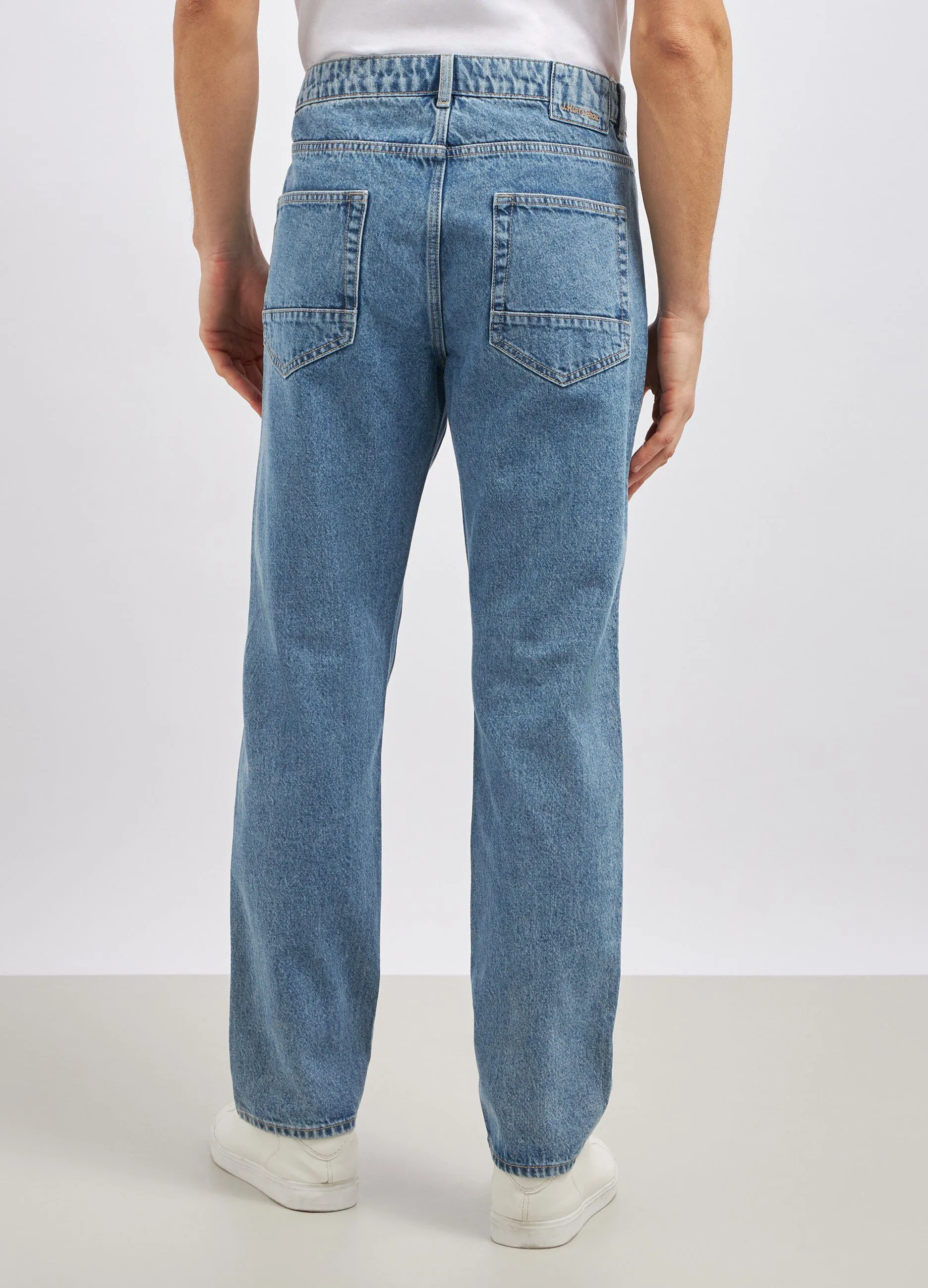 Jeans regular fit in puro cotone uomo
