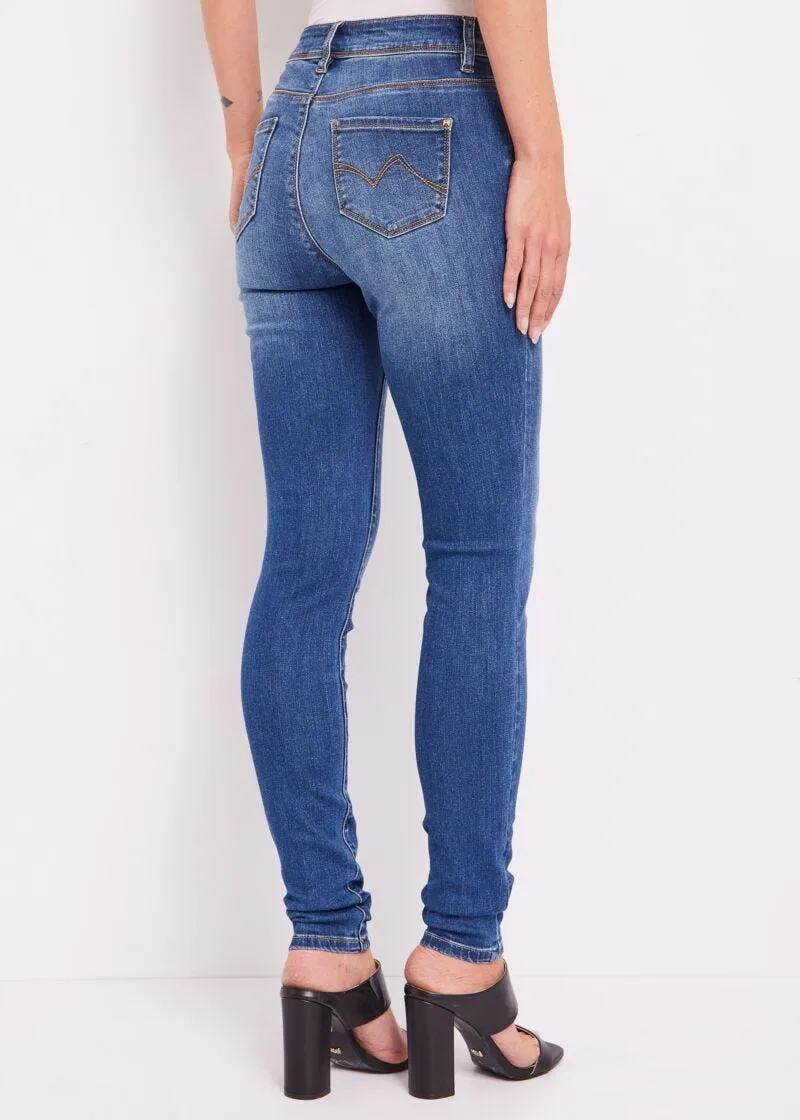 Jeans skinny con catena