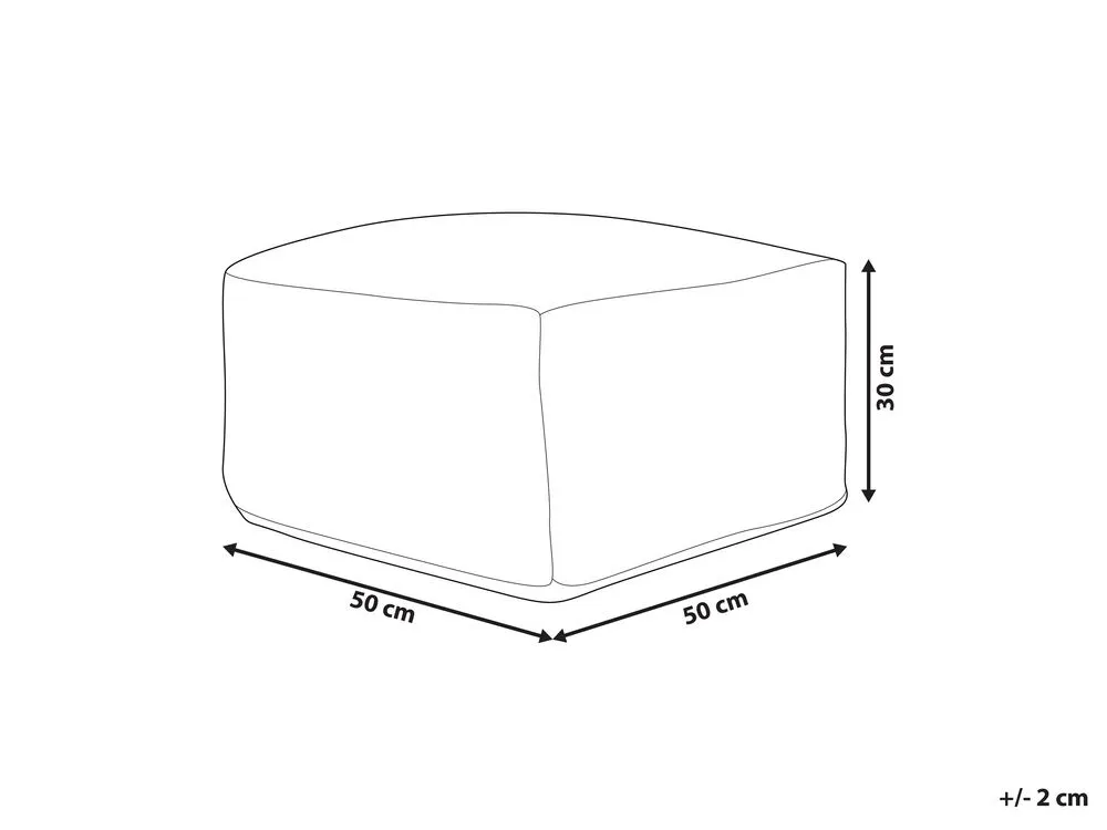 Jute Pouffe 50 x 50 cm Multicolour KATORA