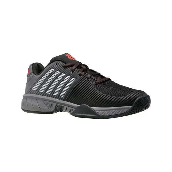 K-SWISS EXPRESS LIGHT 2 MEN’S Jet Black/Steel Grey/Spicy Orange scarpa tennis uomo all-court