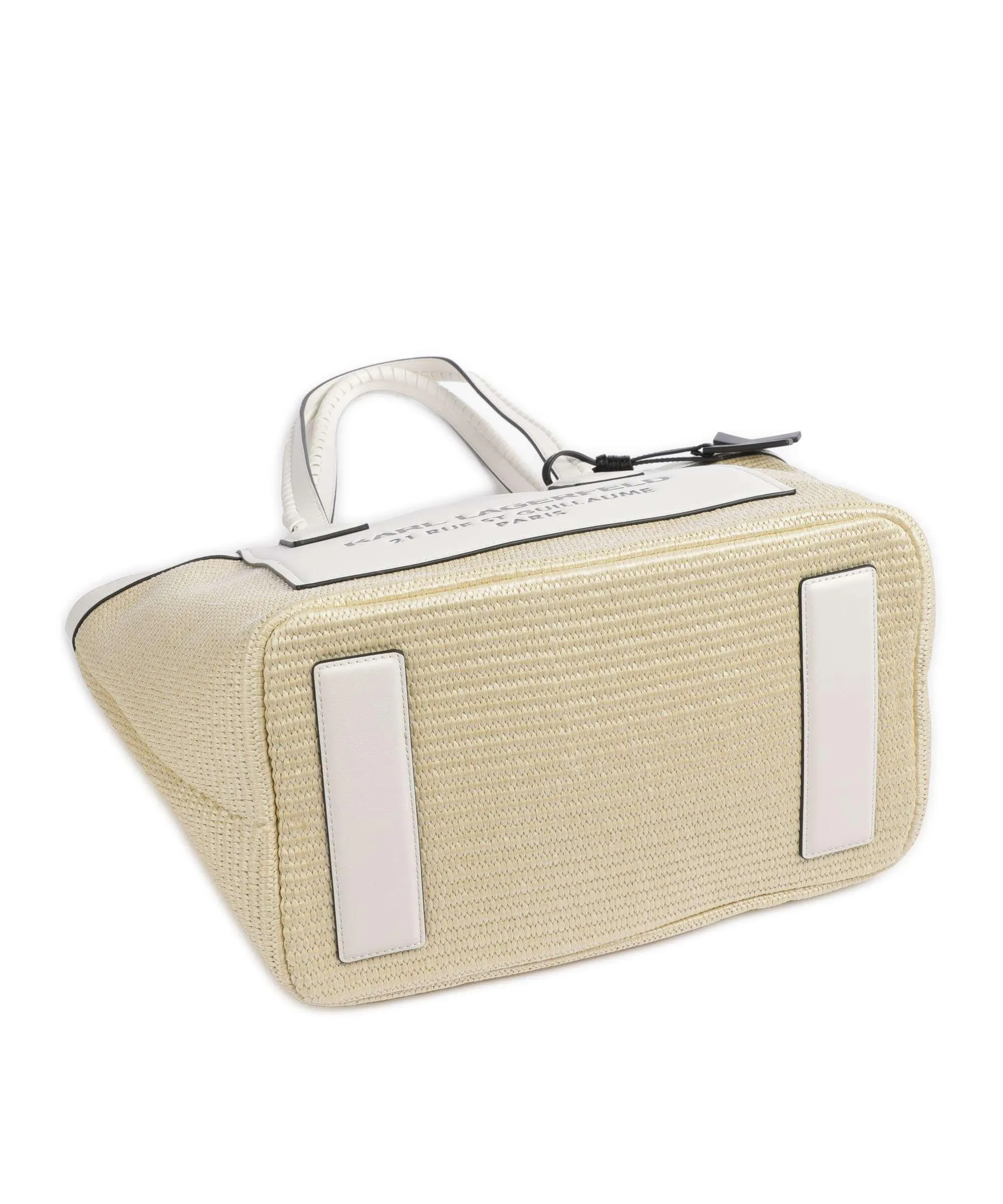  Karl Lagerfeld K/Rue St Guillaume Large Borsa shopper polipropilene, poliuretano natura/bianco  