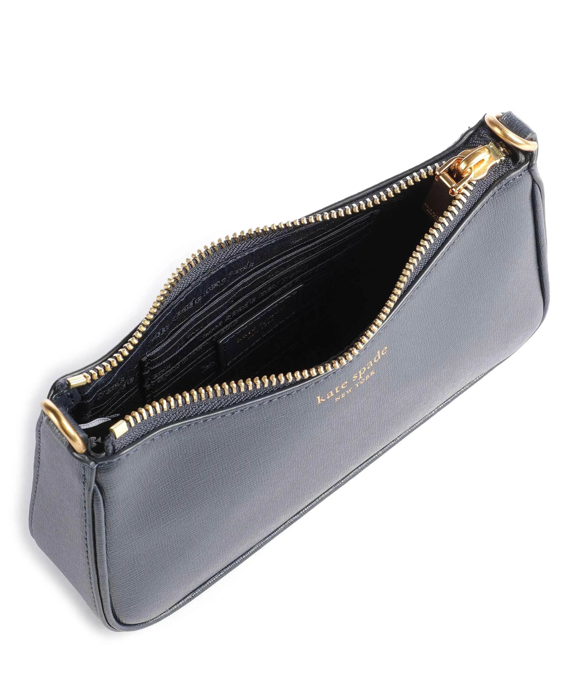  Kate Spade New York Morgan Double Up Borsa a tracolla tela, pelle granulata blu scuro  