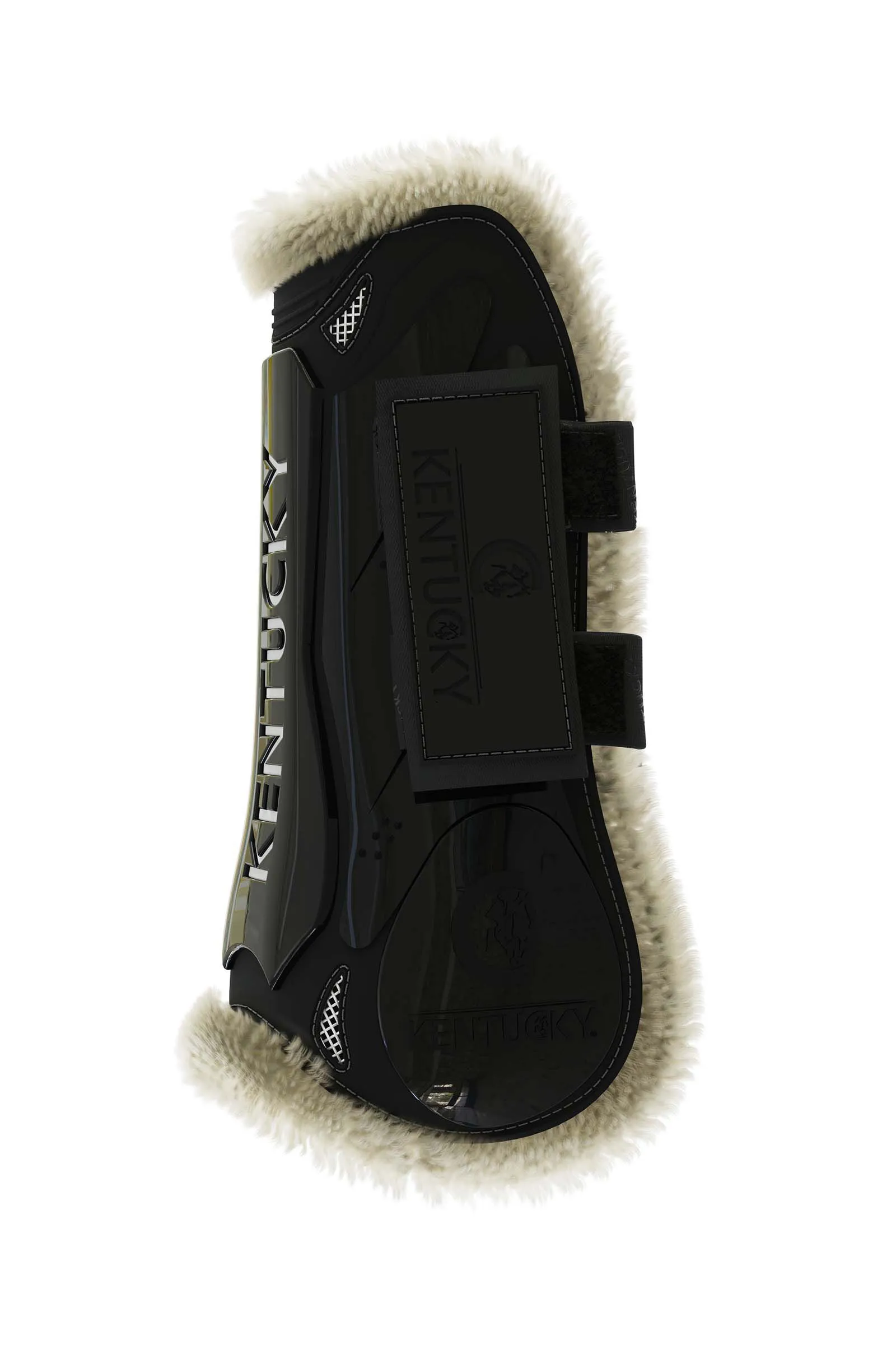 Kentucky Horsewear Stivali paratedini in pelle vegana con chiusura a strappo