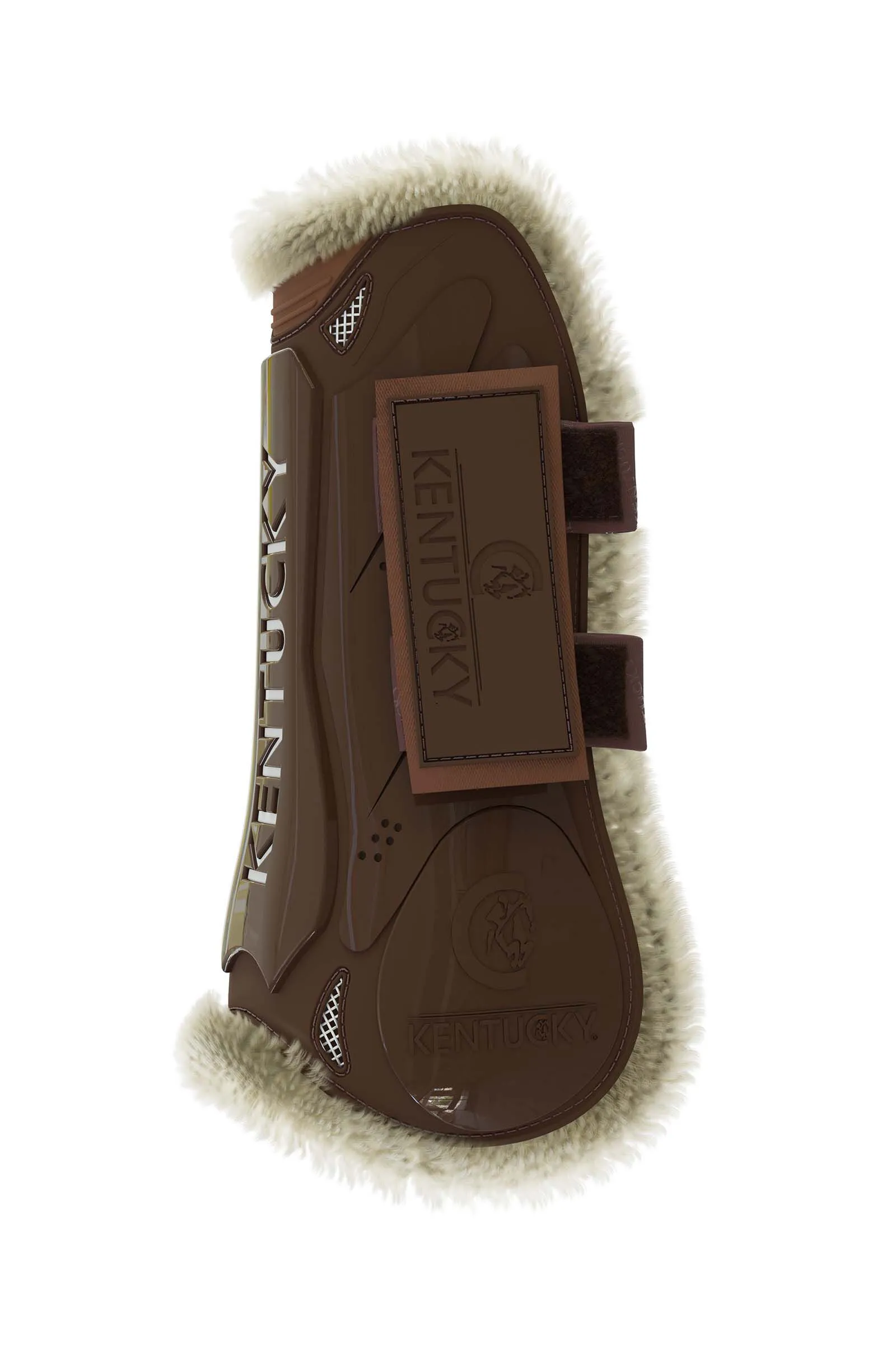 Kentucky Horsewear Stivali paratedini in pelle vegana con chiusura a strappo