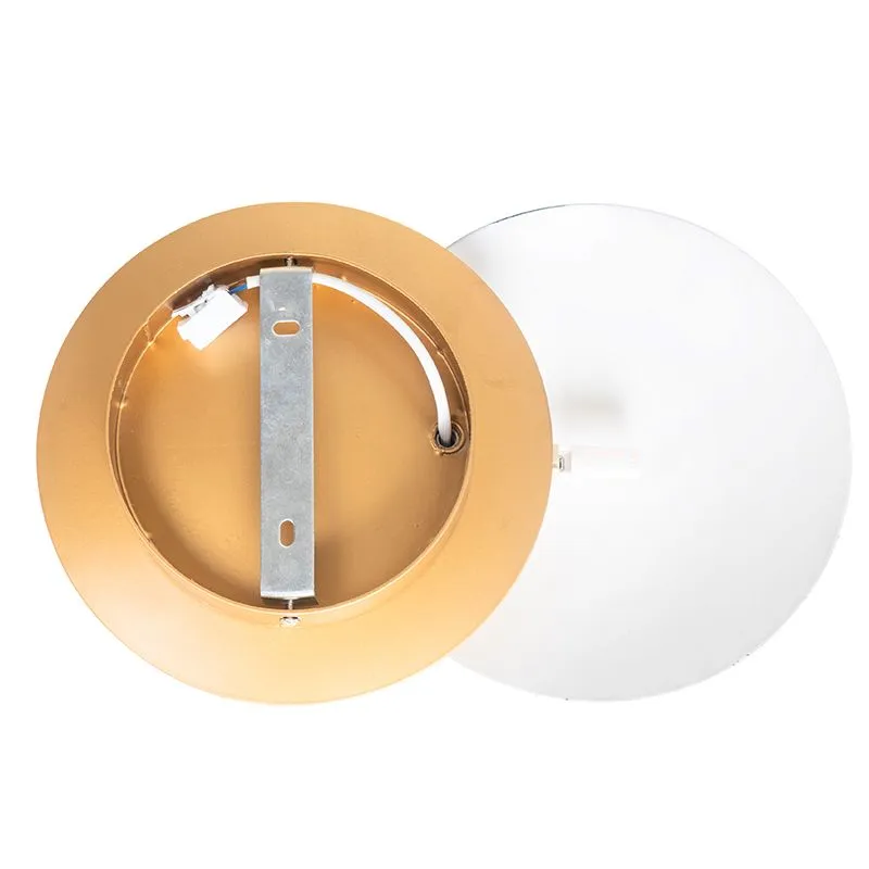 Lampada da parete moderna nera con oro - Sunrise