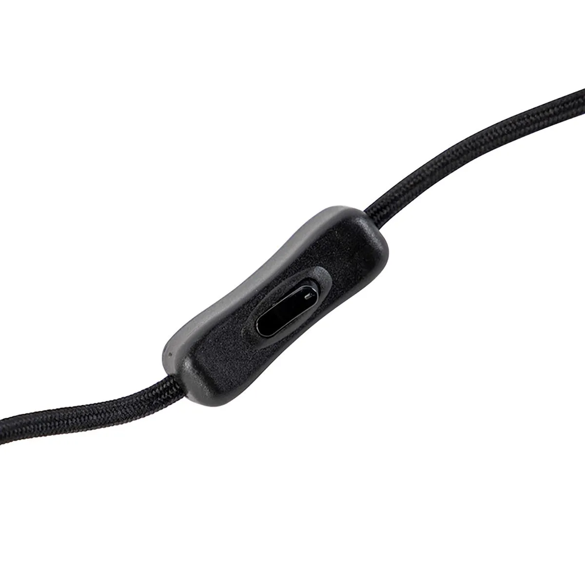 Lampada da tavolo moderna nera con paralume bouclè tortora 35 cm - Simplo