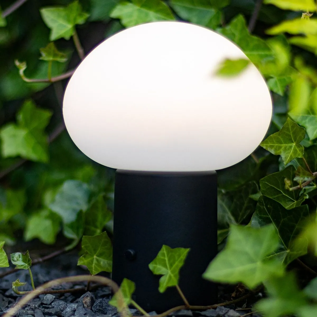 Lampada da tavolo nera con LED dimmerabile in 3 fasi ricaricabile - Louise