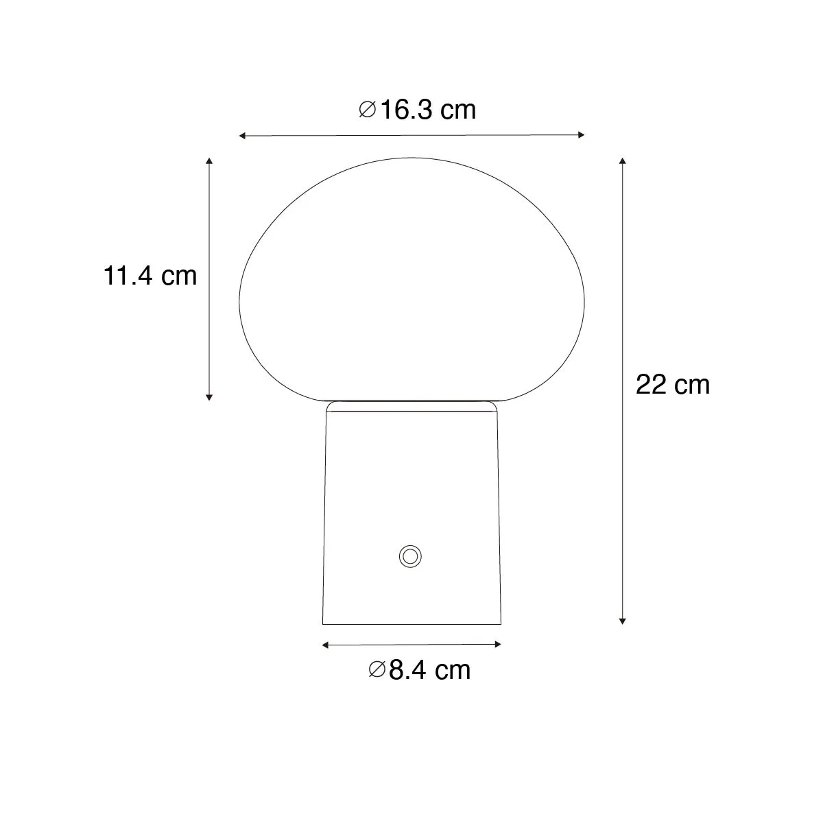 Lampada da tavolo nera con LED dimmerabile in 3 fasi ricaricabile - Louise