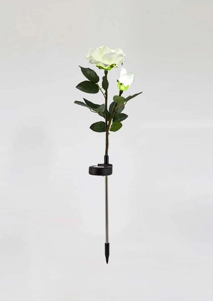 Lampada solare a LED Rosa Ø10 x 67 cm bianco