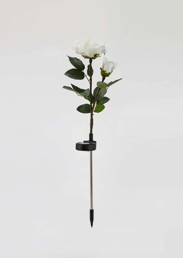 Lampada solare a LED Rosa Ø10 x 67 cm bianco