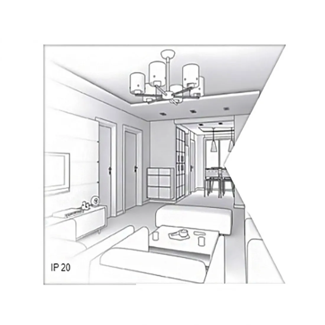 Lampadario moderno Cattaneo illuminazione KATANA 870 100S LED DIMMERABILE biemissione metallo
