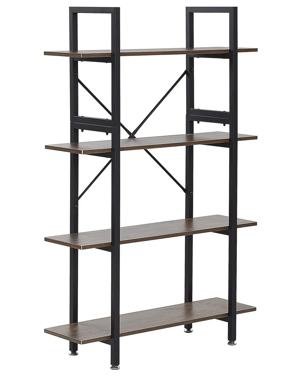 Libreria a 4 ripiani DARBY 140 cm Marrone scuro