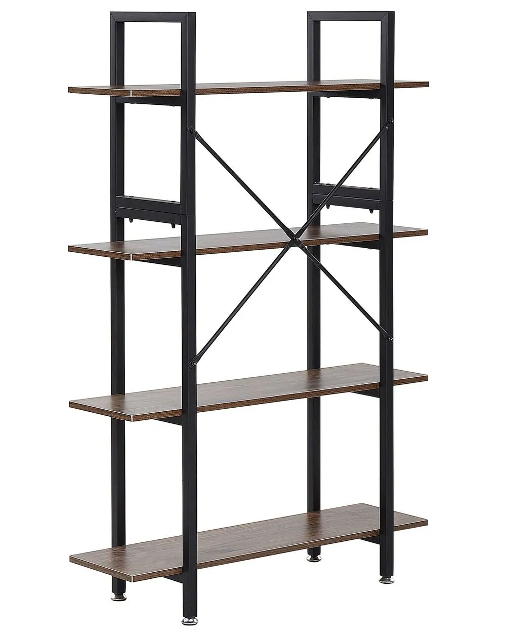 Libreria a 4 ripiani DARBY 140 cm Marrone scuro
