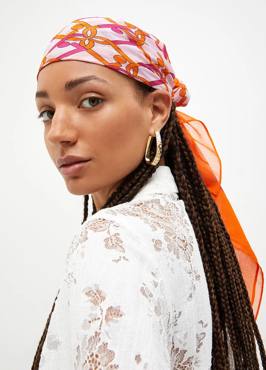 LIU-JO Foulard con logo a catena a.