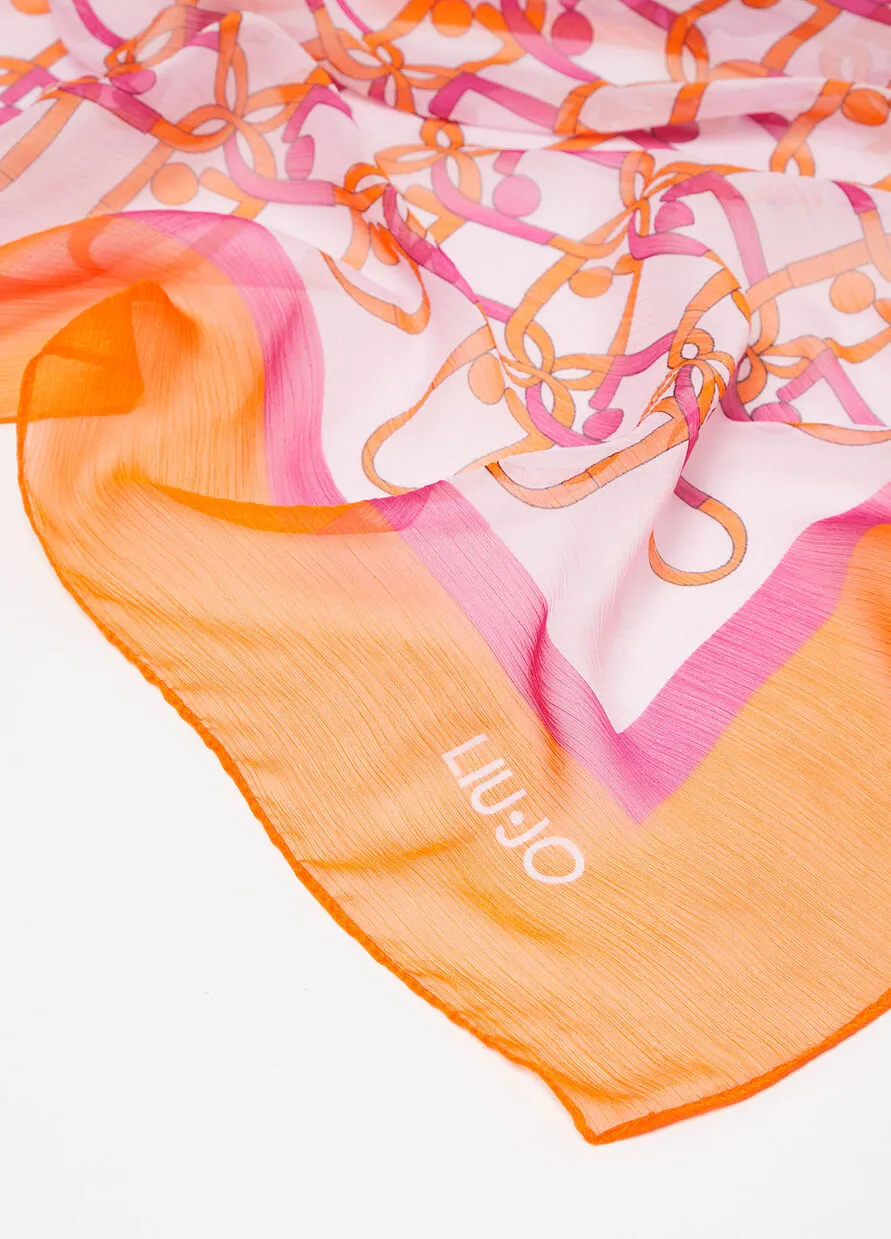 LIU-JO Foulard con logo a catena a.