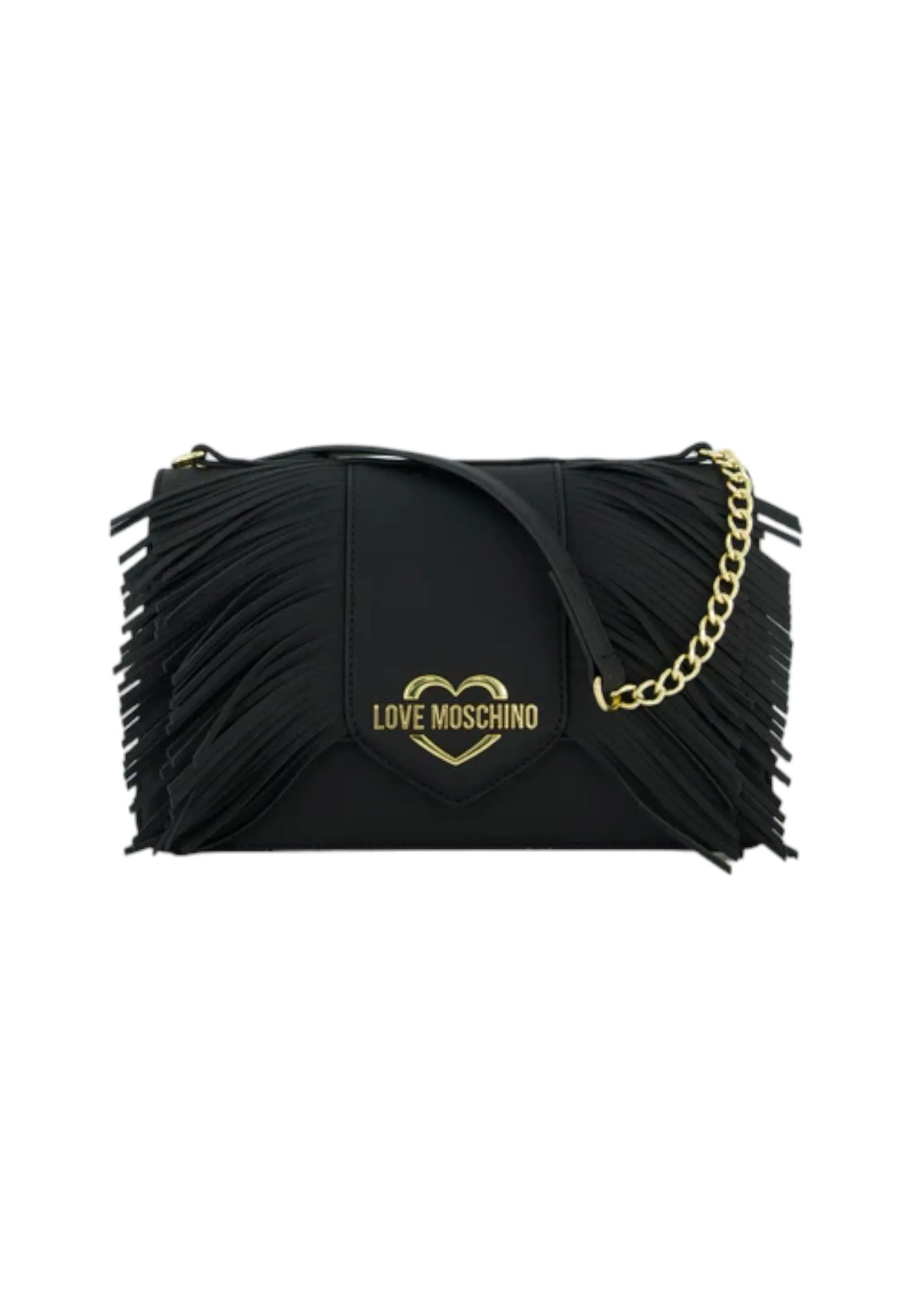 LOVE MOSCHINO Borsa Tracolla Frange Donna Nero JC4200PP1ILP0000