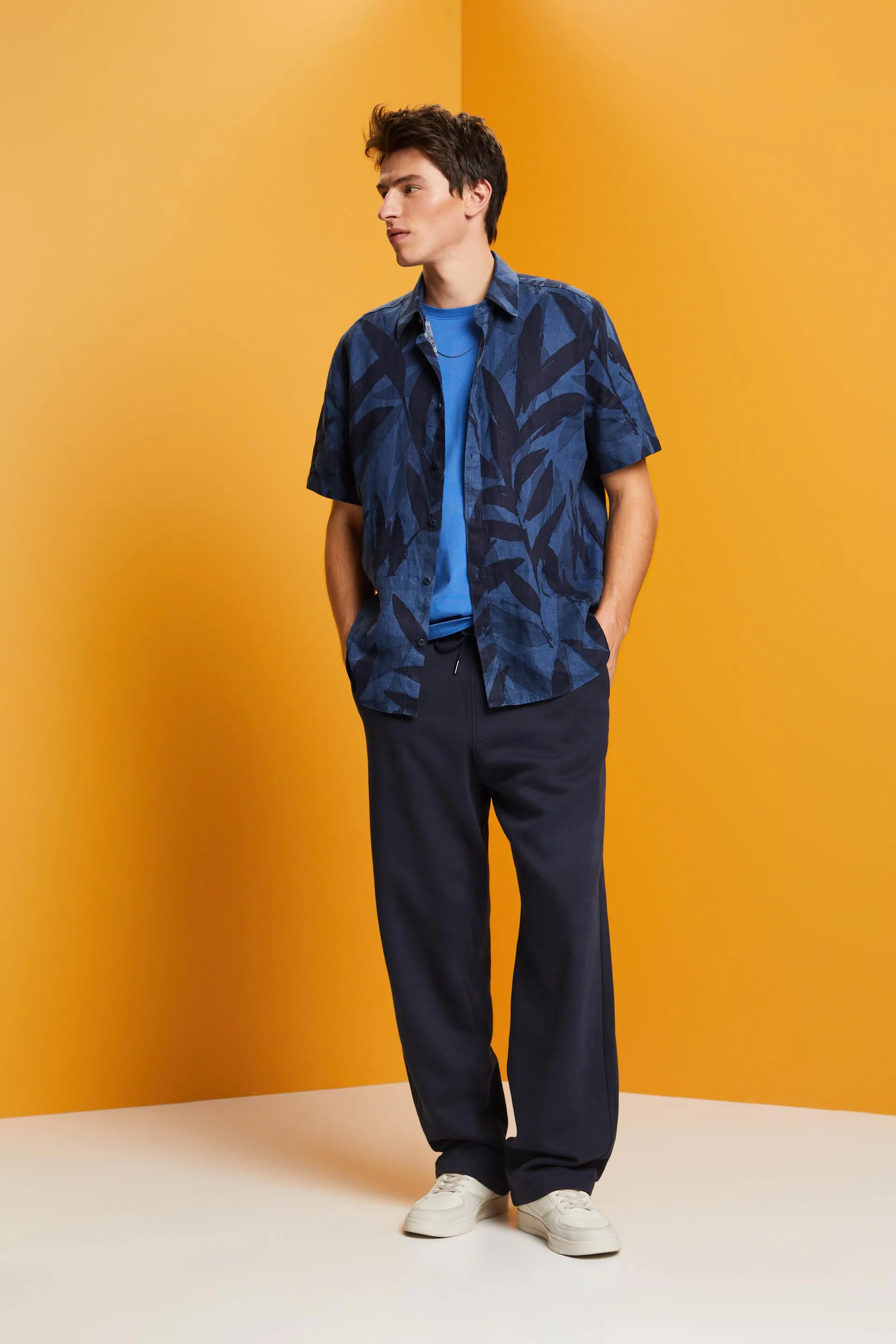 Maglia a fantasia a maniche corte, 100% cotone