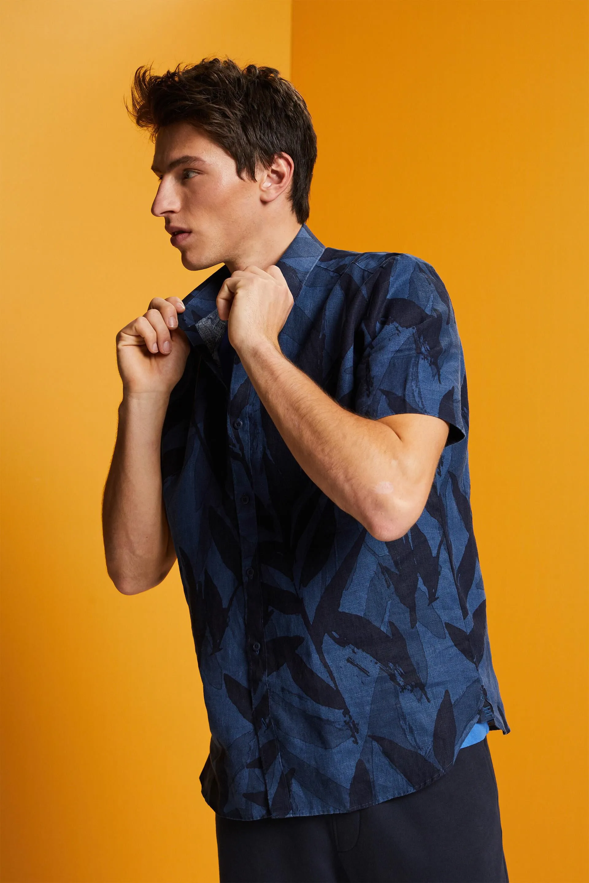 Maglia a fantasia a maniche corte, 100% cotone