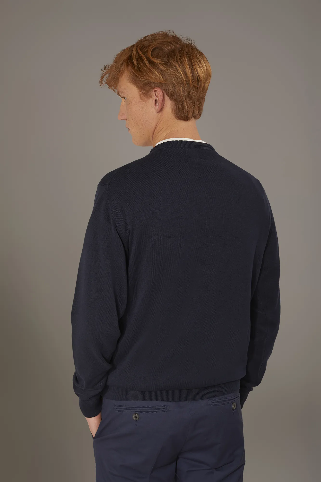 Maglia giro collo uomo 100% cotone