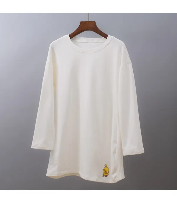 Maglia manica lunga ricami cartoon