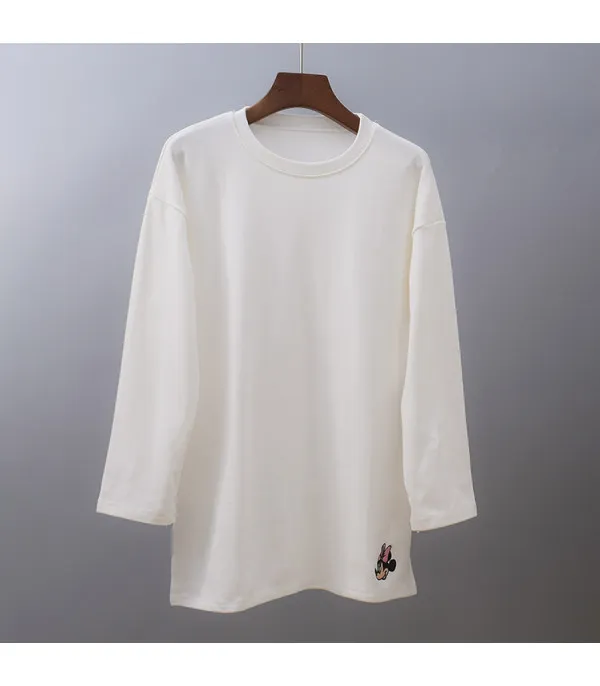 Maglia manica lunga ricami cartoon