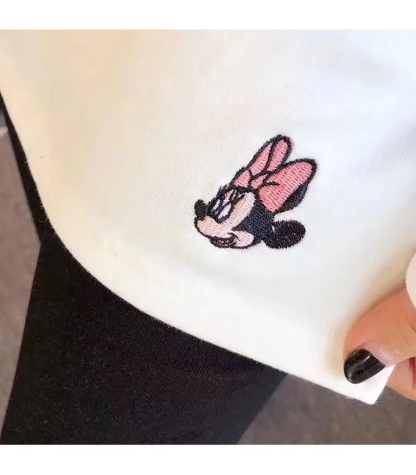 Maglia manica lunga ricami cartoon