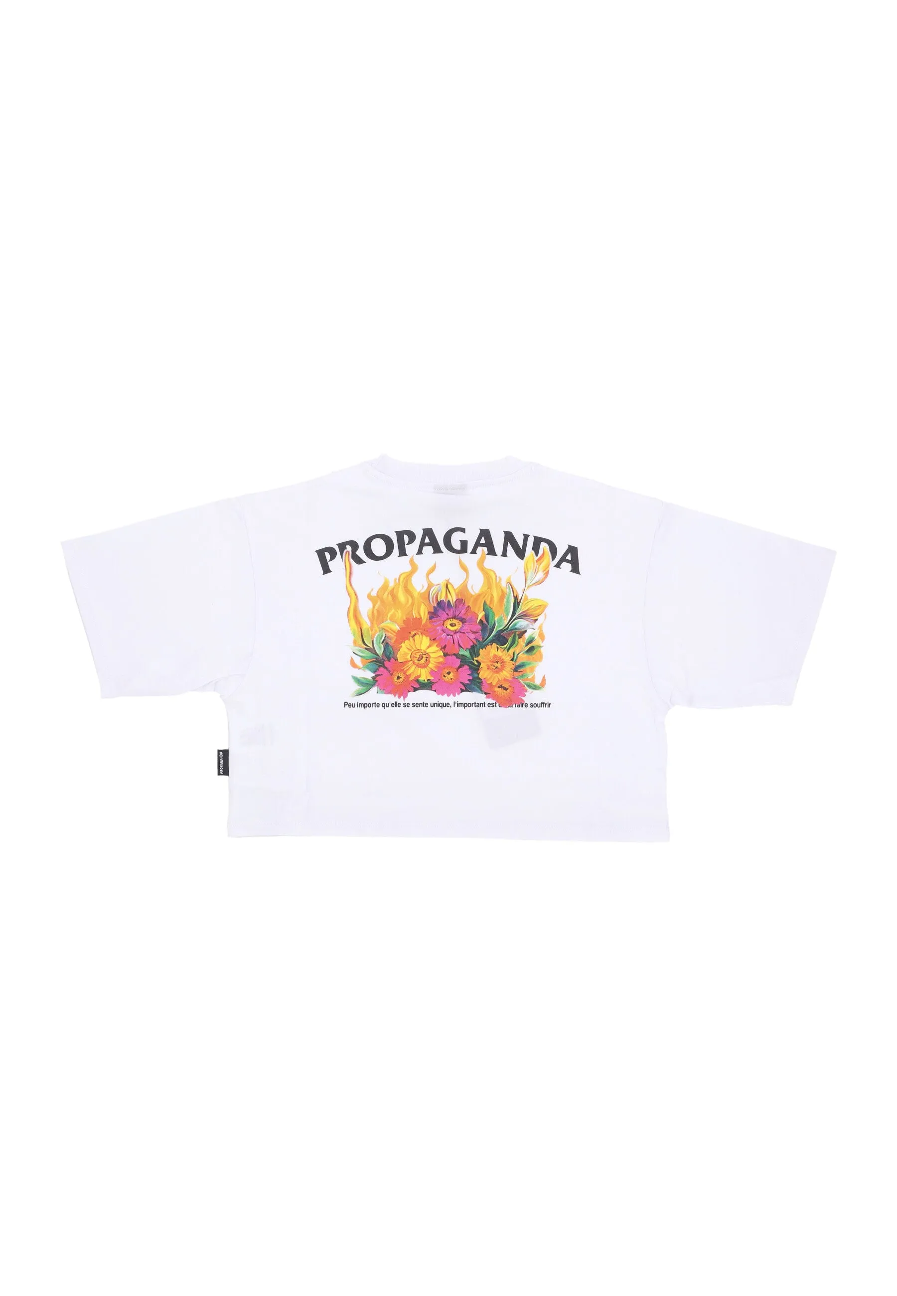 Maglietta Corta Donna W Pyromantics Croptop Tee White