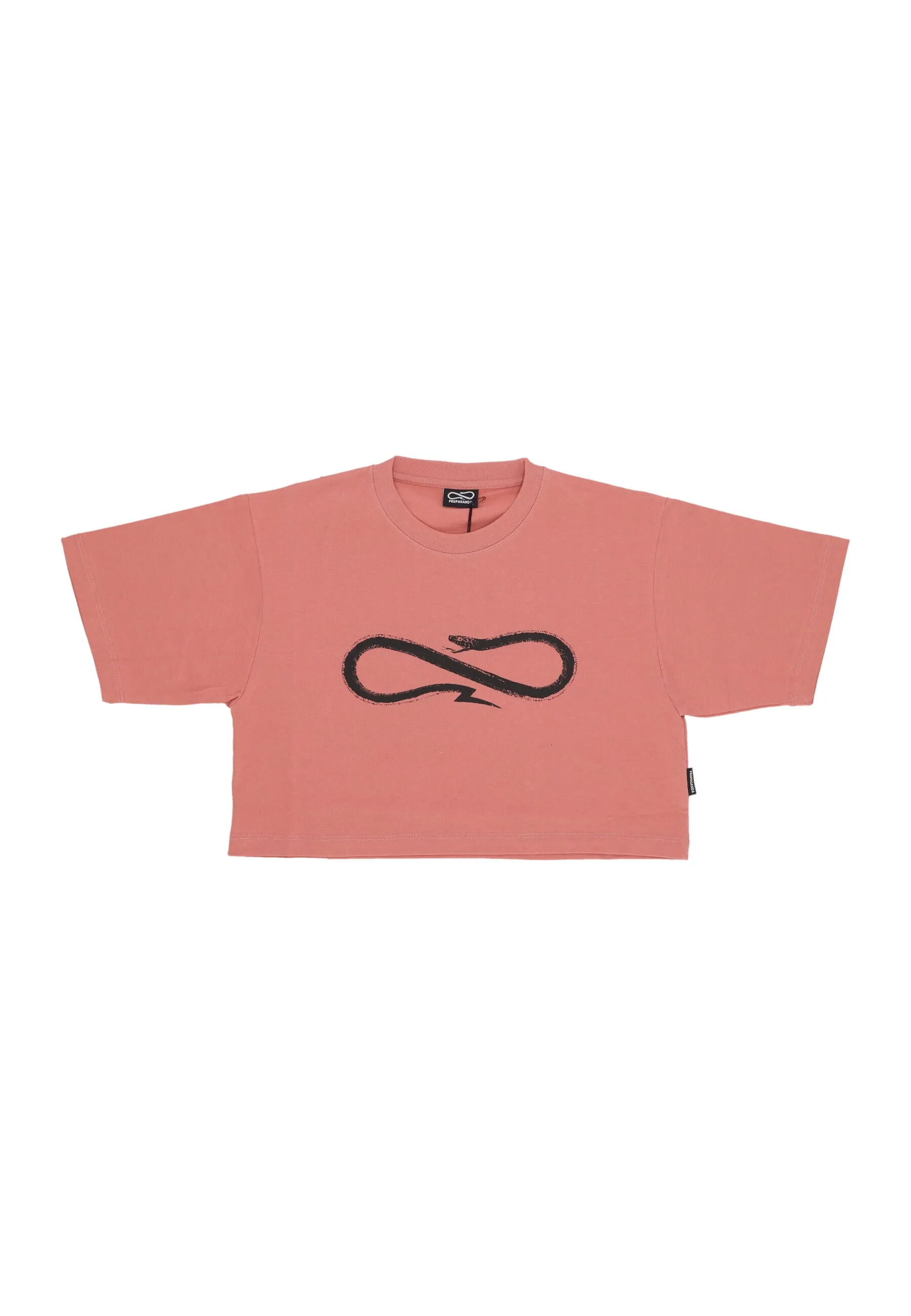 Maglietta Corta Donna W Woman Logo Croptop Tee Clay