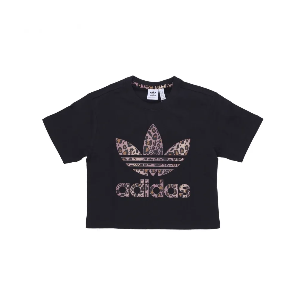 maglietta donna animalier big logo tee BLACK