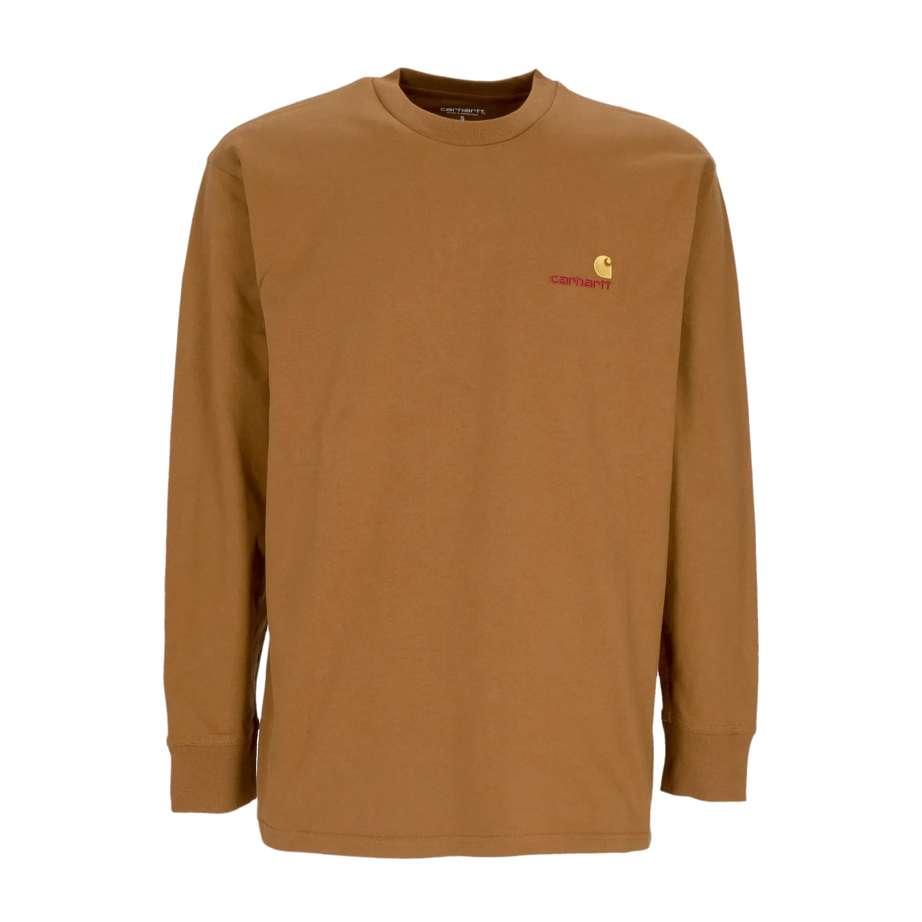 Maglietta Manica Lunga Uomo American Script L/s Tee Hamilton Brown
