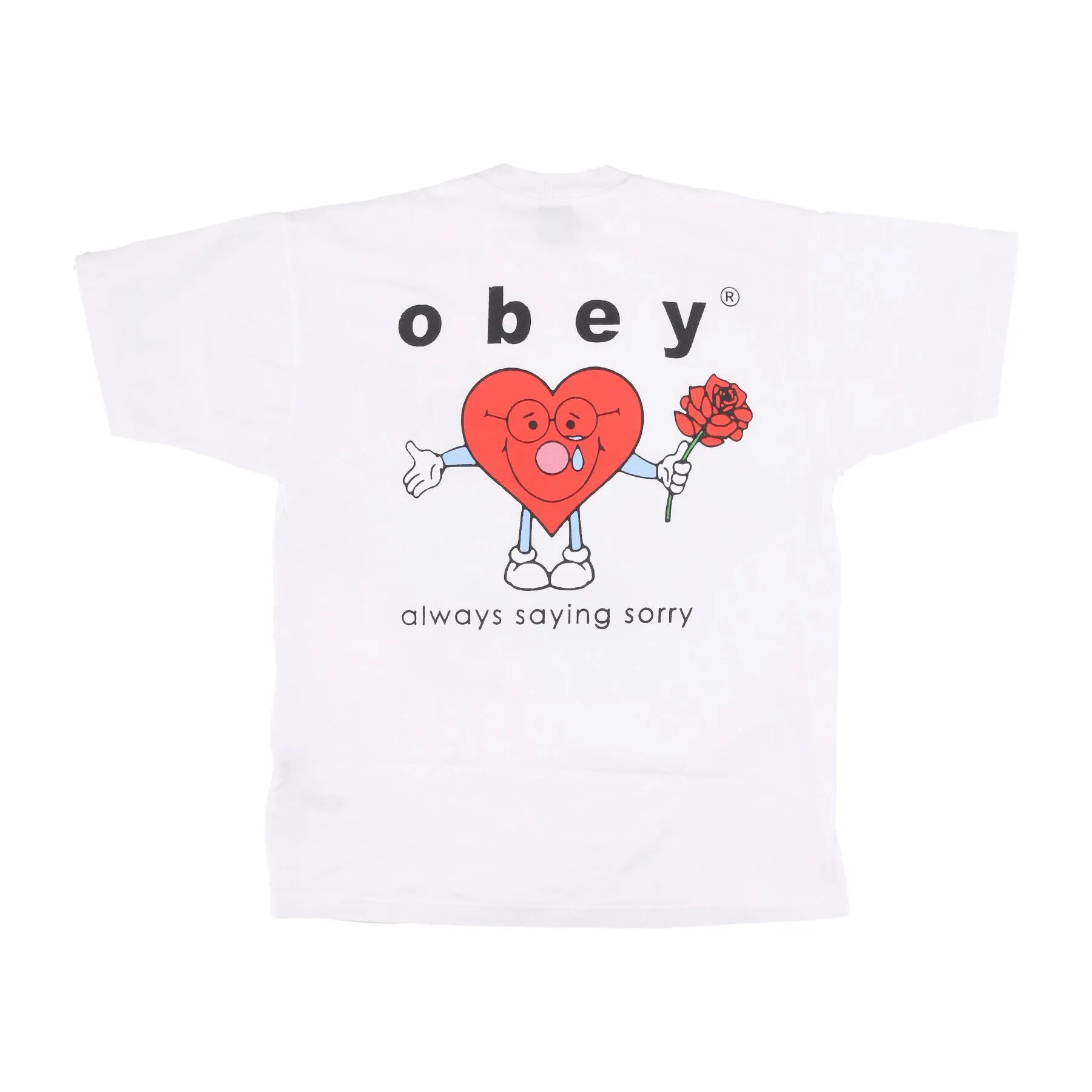 Maglietta Uomo Always Saying Sorry Heavy Weight Classic Tee White