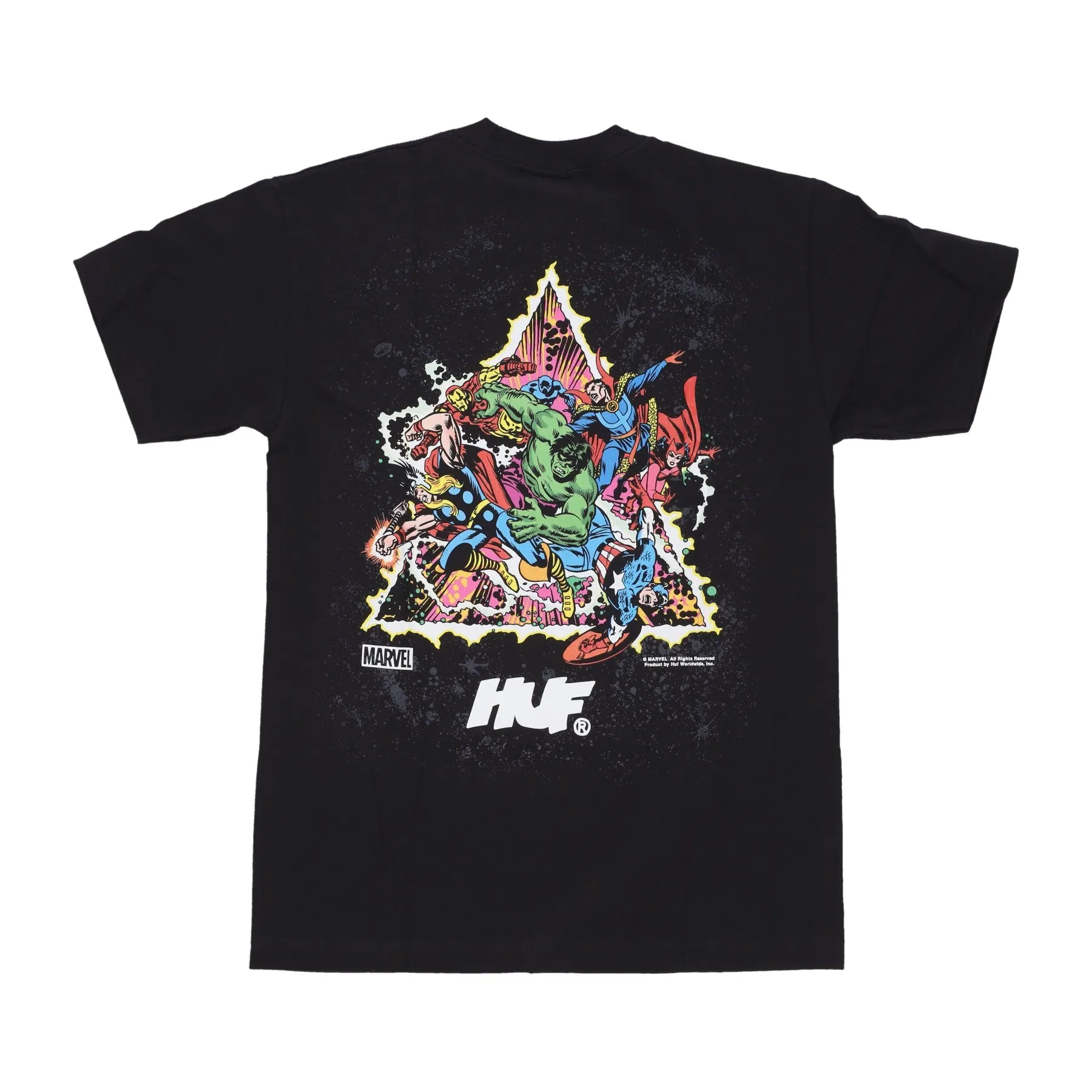 Maglietta Uomo Cosmic Assemblage Tee X Avengers Black