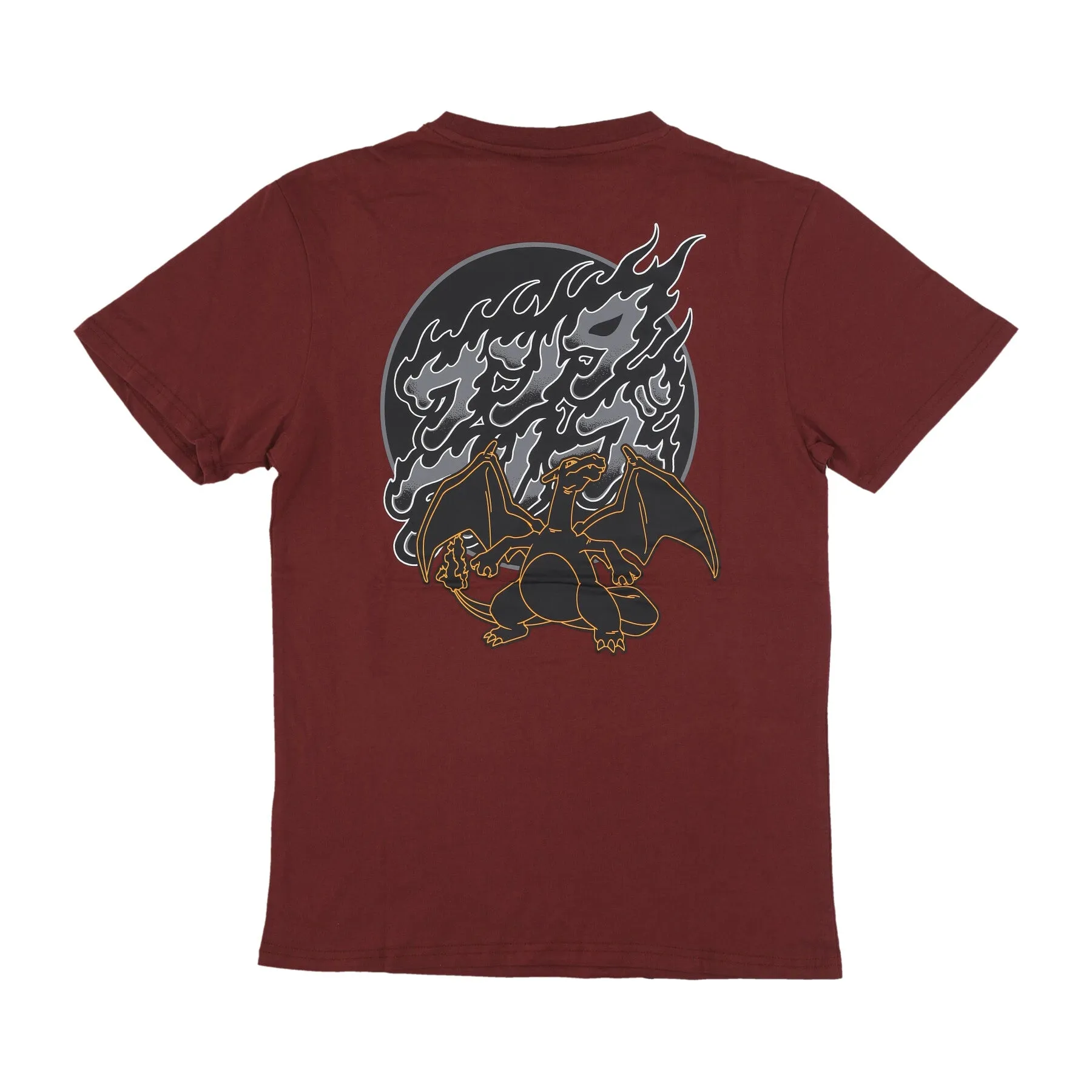 Maglietta Uomo Fire Type 3 Tee X Pokemon Maroon