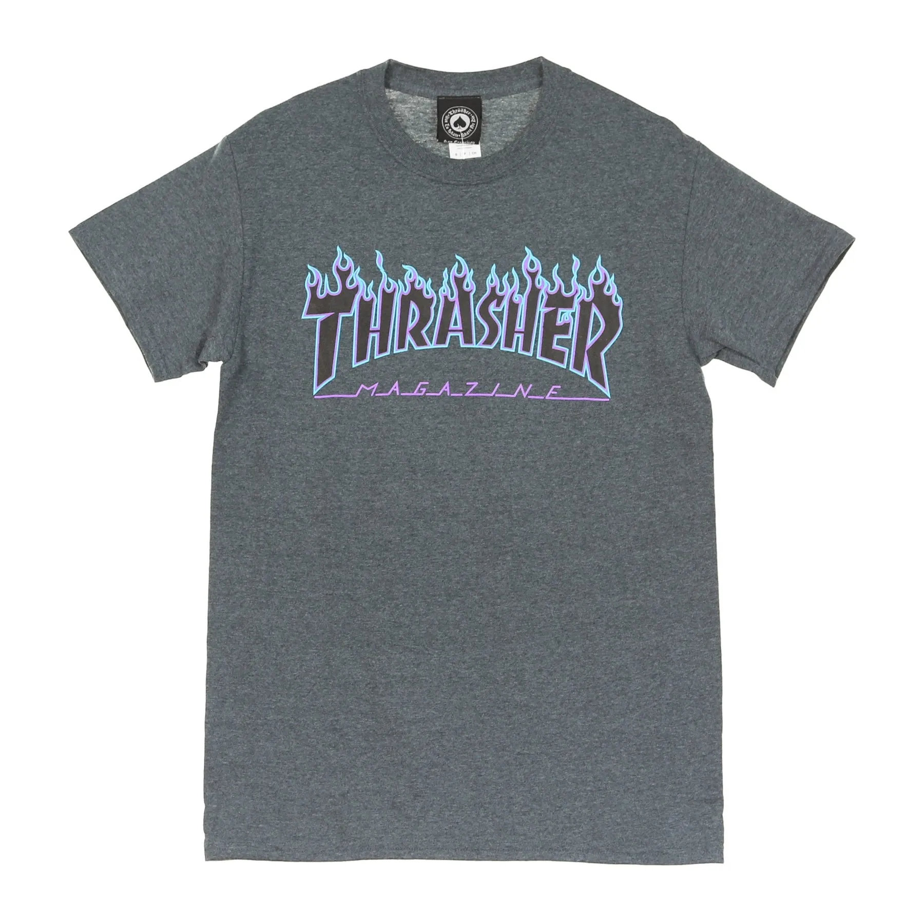 Maglietta Uomo Flame Tee Dark Heather Grey/purple