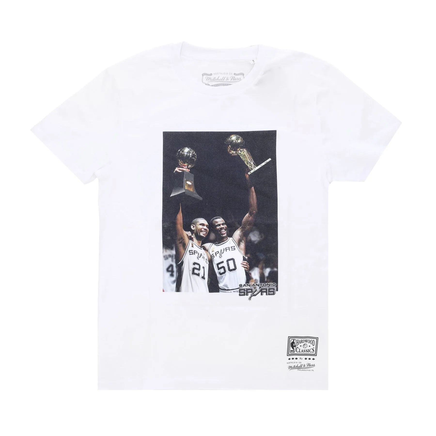 Maglietta Uomo Nba Player Photo Tee Hardwood Classics  Saaspu White
