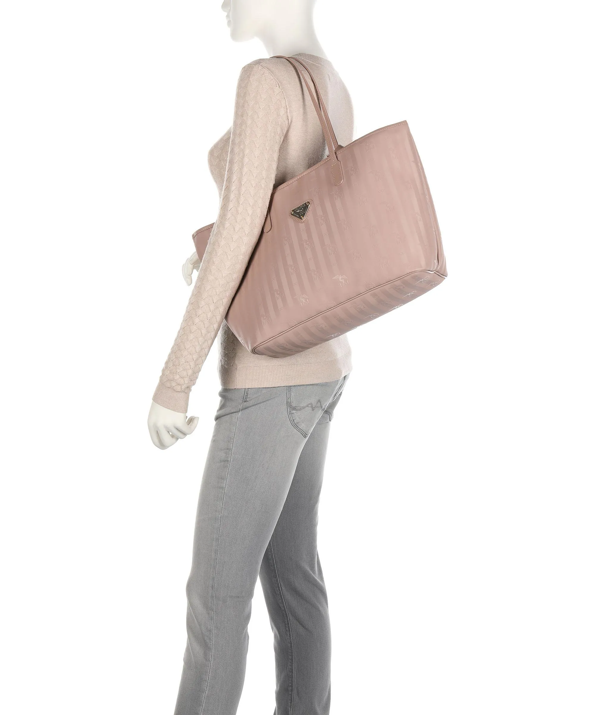  Maison Mollerus Vinerus Bern Borsa shopper tela rosa antico  