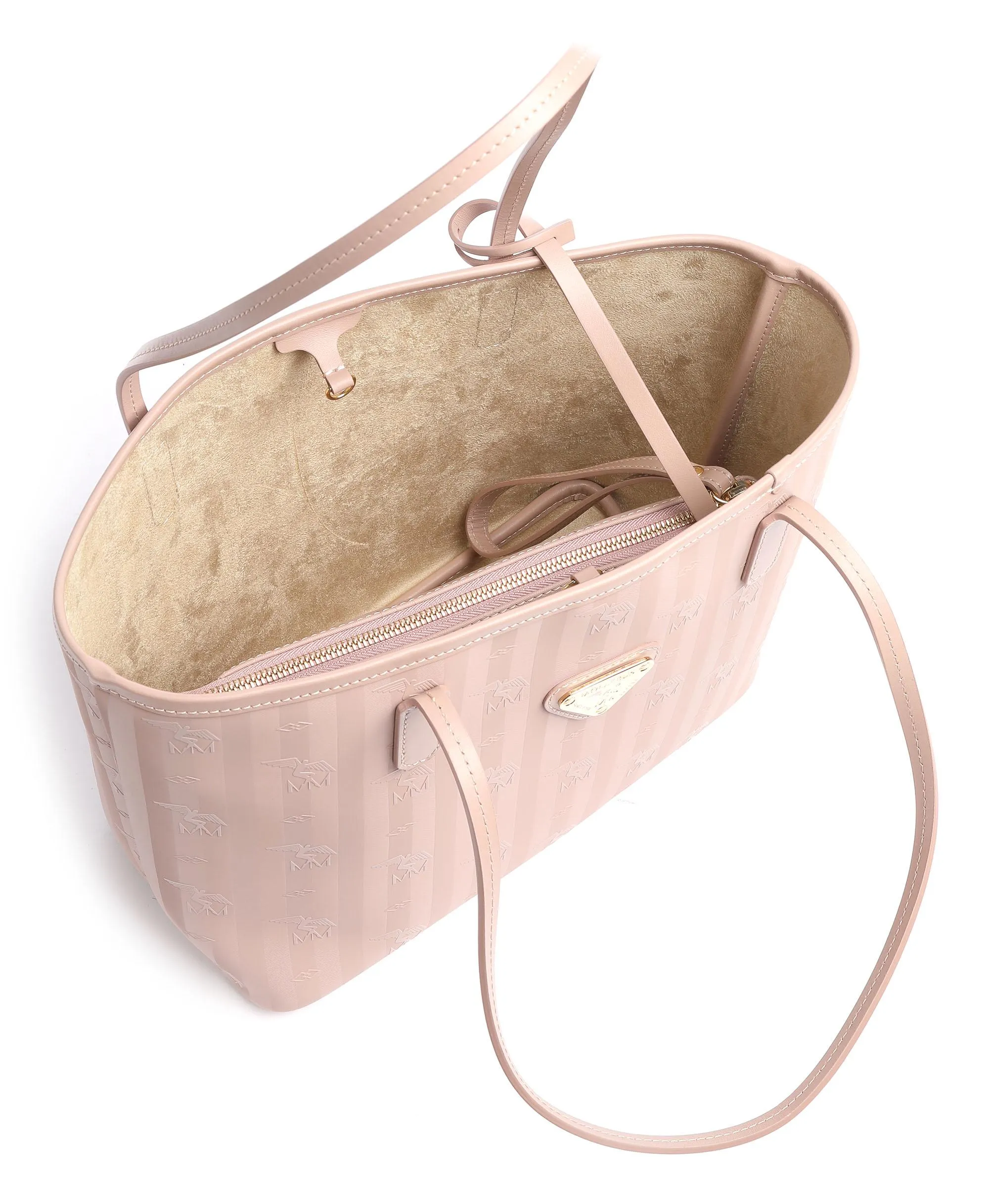  Maison Mollerus Vinerus Genf Borsa shopper tela rosa antico  