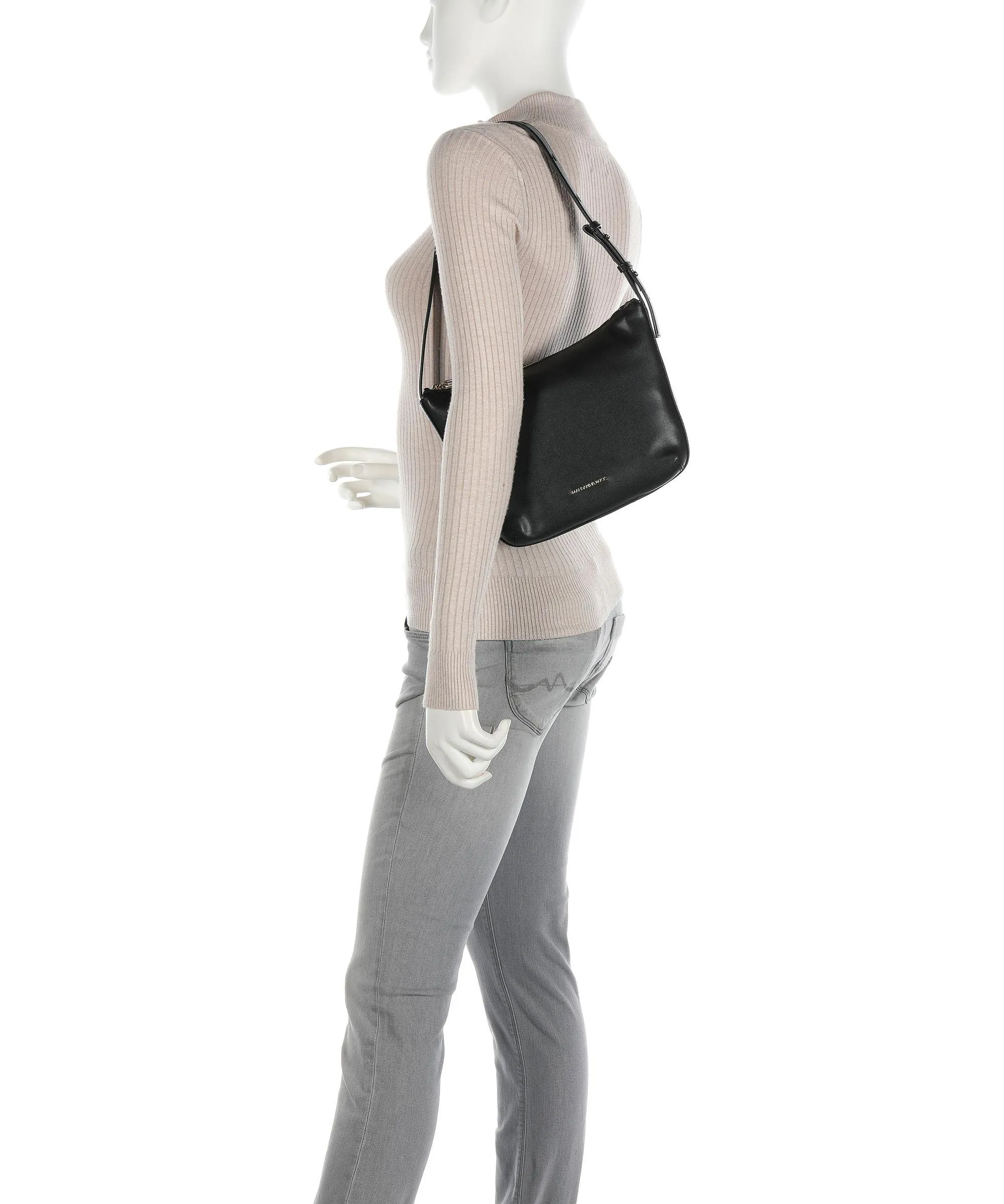  Mandarina Duck Luna Borsa hobo pelle di vitello nero  