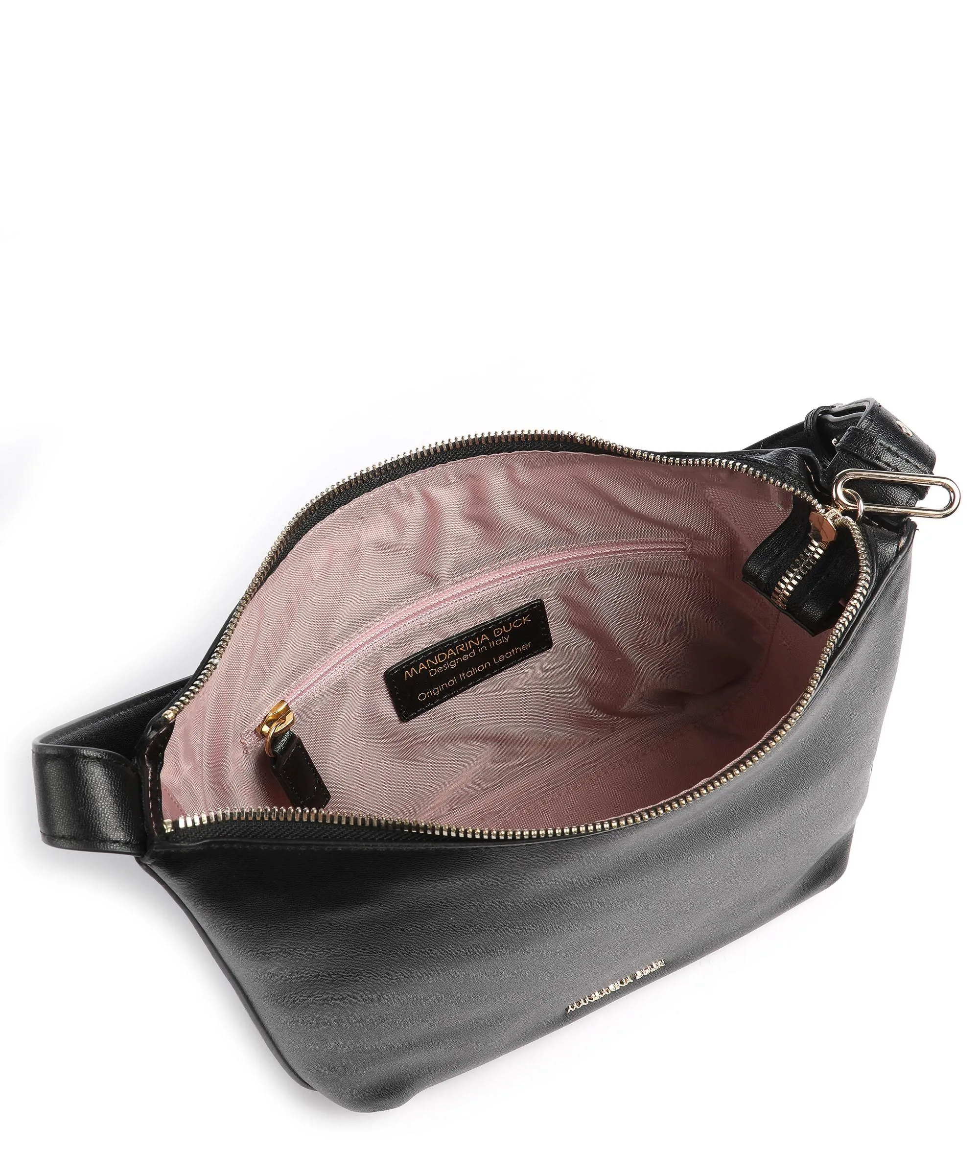  Mandarina Duck Luna Borsa hobo pelle di vitello nero  