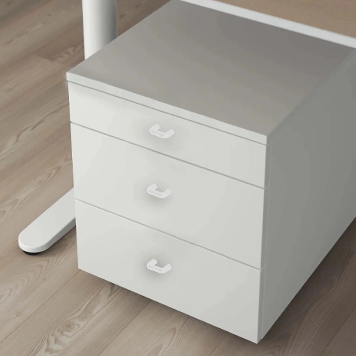 Maniglia in plastica riciclata 32x41x10 cm bianco verniciato