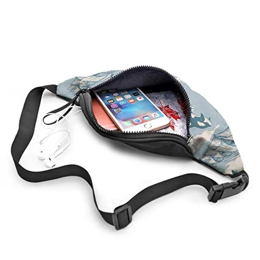 Marsupio per Uomo Donna,Marsupio Marsupio da Viaggio con Cintura Tasca a Tracolla Regolabile Borsa a Tracolla Borsa sul Petto pe