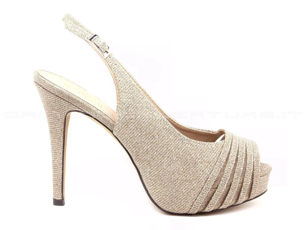Menbur sandalo elegante con glitter oro