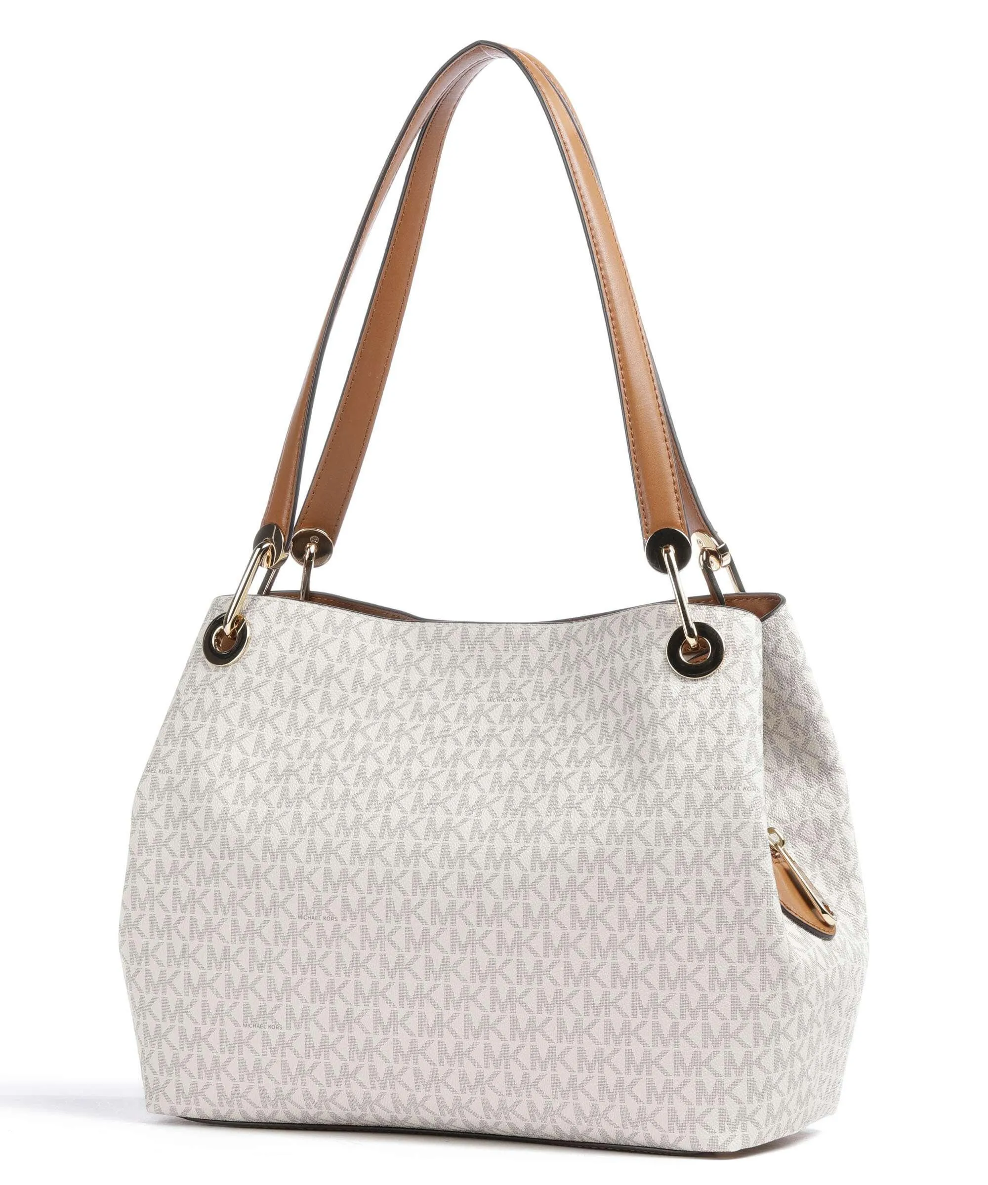  Michael Kors Raven Borsa hobo tela avorio  