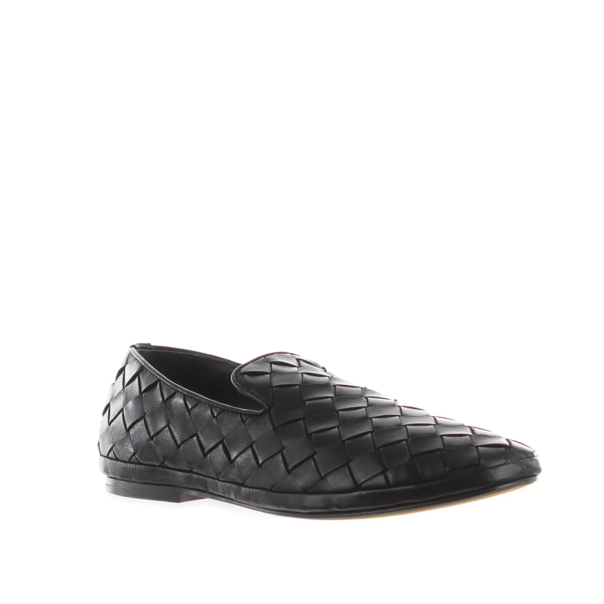 Mocassino in pelle intrecciata