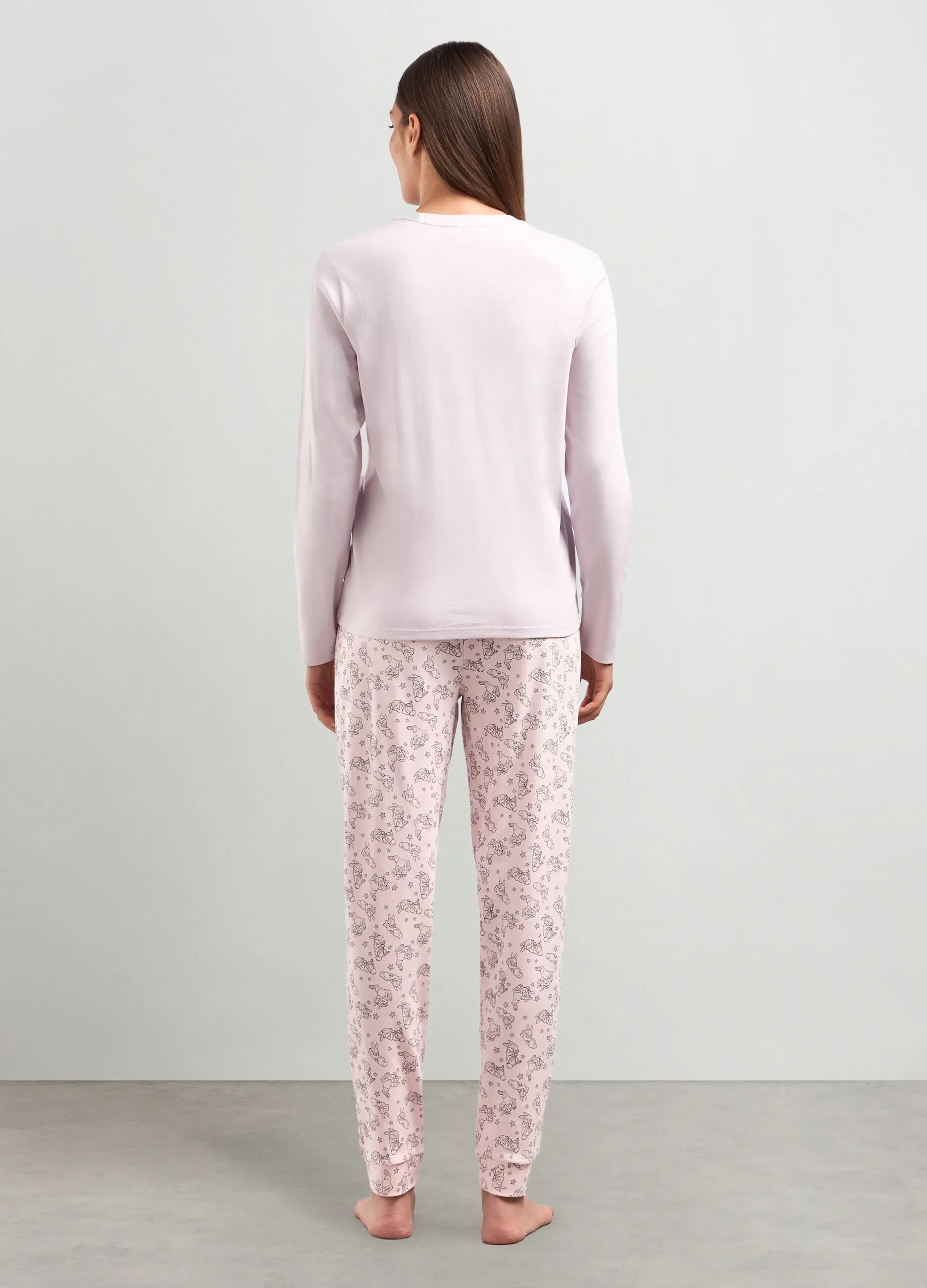 NYMOS  Set pigiama lungo in puro cotone donna