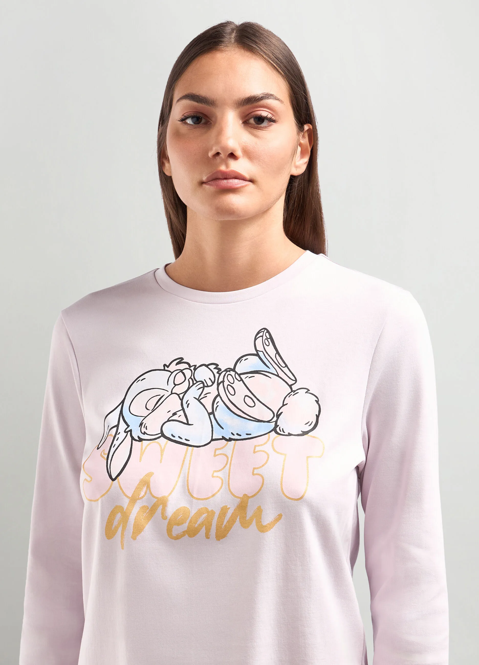 NYMOS  Set pigiama lungo in puro cotone donna