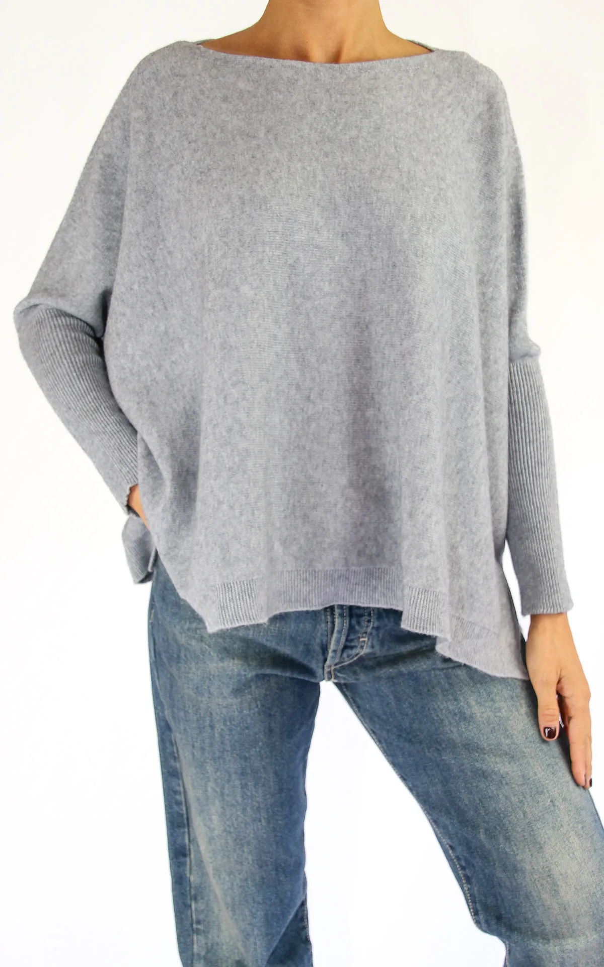 Off-On – maglia oversize – grigio