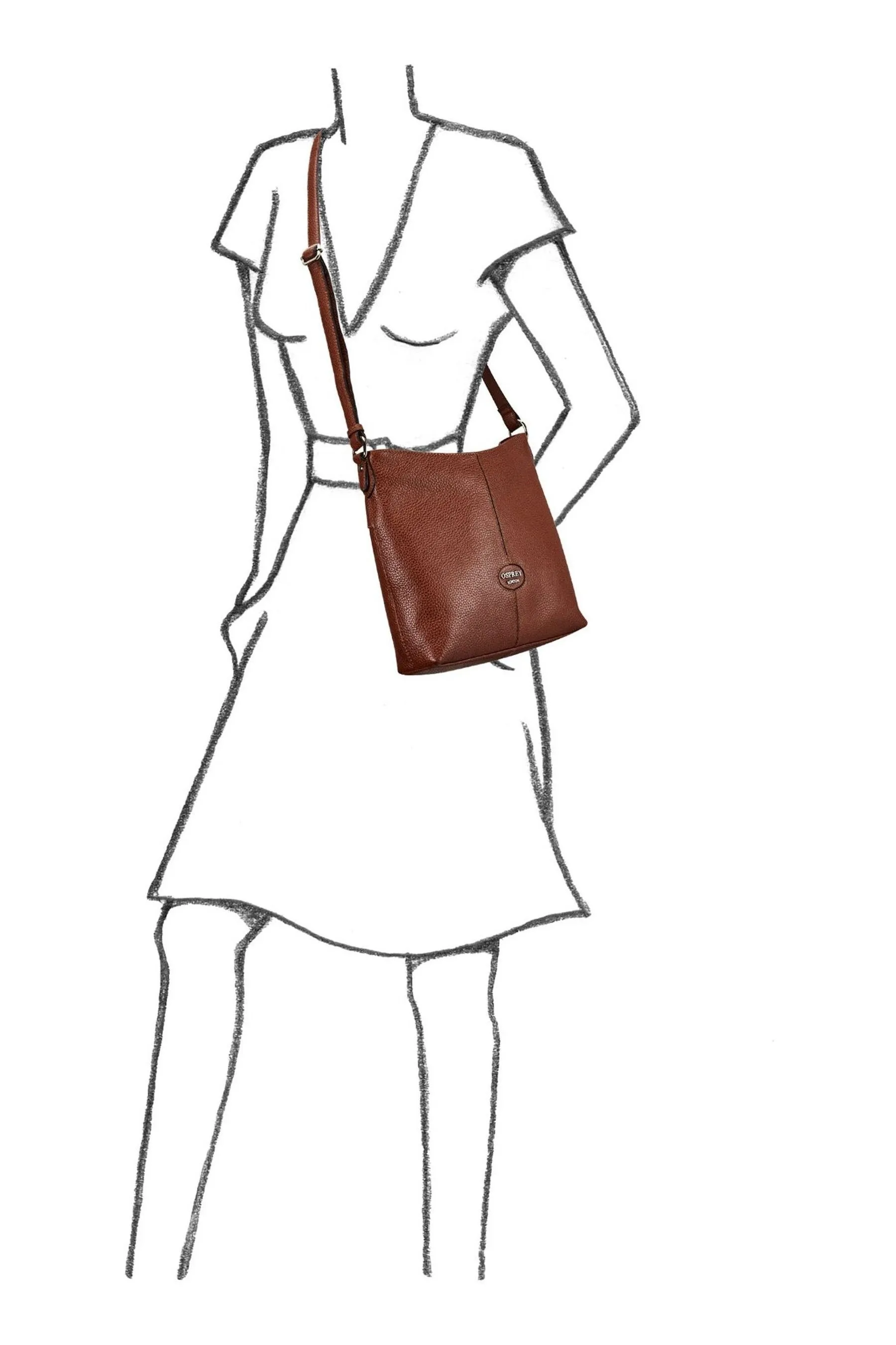 OSPREY LONDON The Rita Leather Cross-Body Bag    