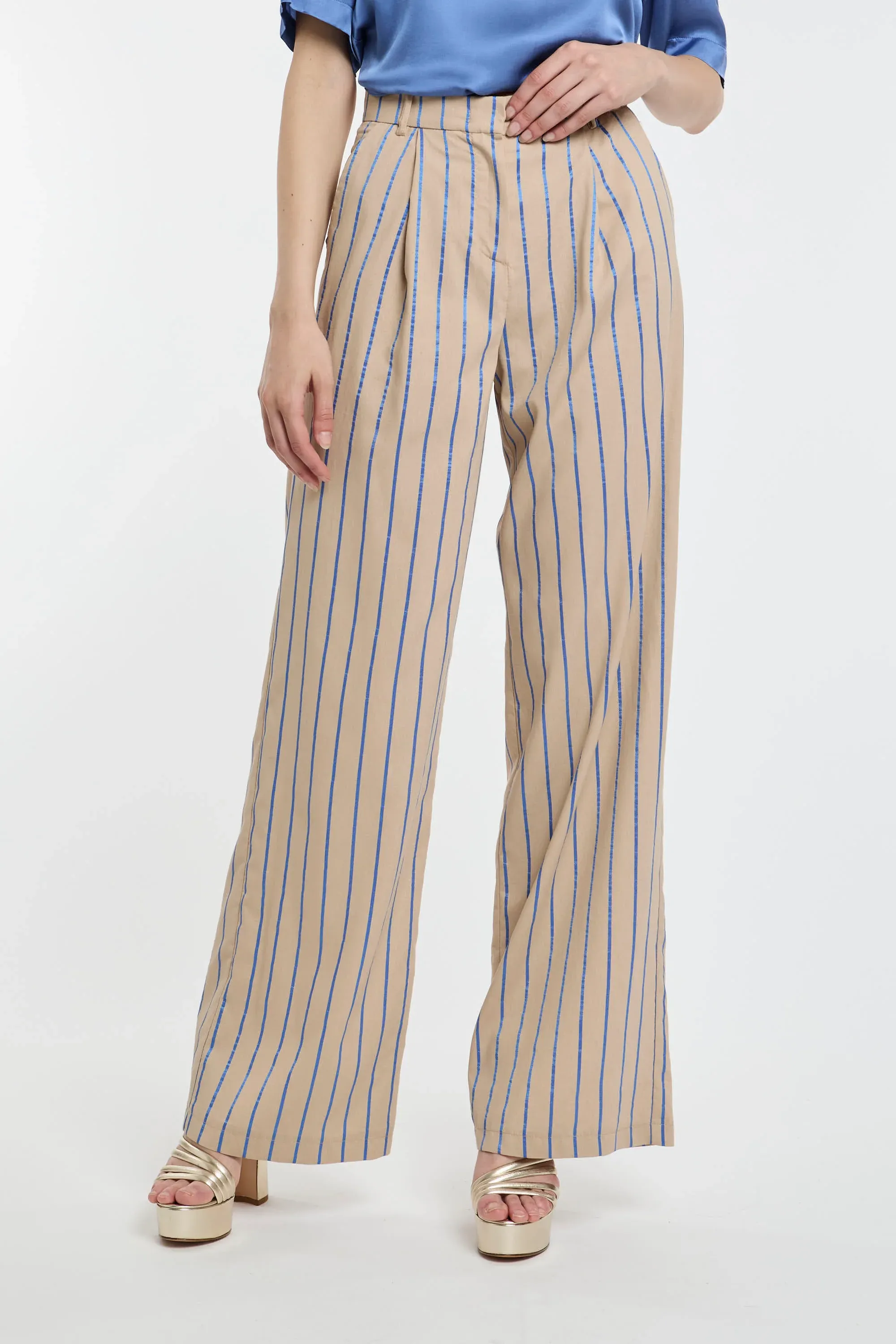 PANTALONE A PALAZZO A RIGHE